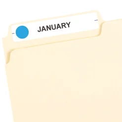 Avery Color-Coding Labels, 1/2 " Dia, Light Blue, Non-Printable, 840 Labels/Pack (5050)