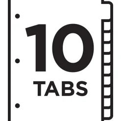 Avery Customizable Table of Contents Divider, 10-Tab, White, 3/Pack (11077)