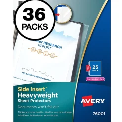 Avery Diamond Clear Side Insert Sheet Protectors, Heavyweight, 900/Carton (76001)