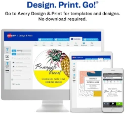 Avery Durable Waterproof Laser/Inkjet Rectangle Labels, 2