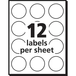 Avery Easy Peel Laser/Inkjet Multipurpose Labels, 1