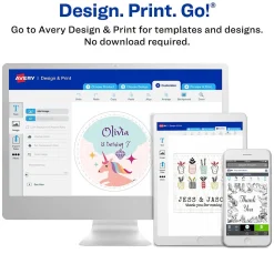 Avery Easy Peel Laser/Inkjet Multipurpose Labels, 1
