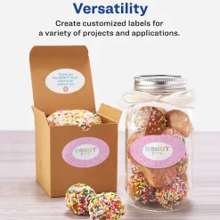 Avery Easy Peel Laser/Inkjet Oval Labels, 1 1/2" x 2 1/2", Glossy White, 180 Labels/Pack (22804)