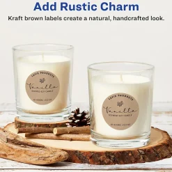 Avery Easy Peel Laser/Inkjet Round Labels, 2 1/2" Dia, Kraft Brown, 225 Labels/Pack (22808)