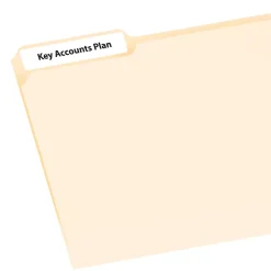 Avery EcoFriendly Laser/Inkjet File Folder Labels, 2/3" x 3-7/16", White, 1,500 Labels/Box (45366)