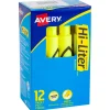 Avery Hi-Liter Desk Style Highlighters, Chisel Tip, Yellow, Dozen (24000)