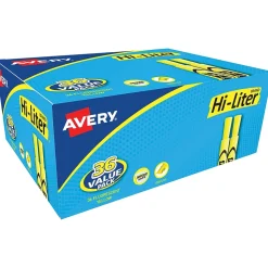 Avery Hi-Liter Desk-Style Highlighters, Fluorescent Yellow, Value Pack of 36 (98208)