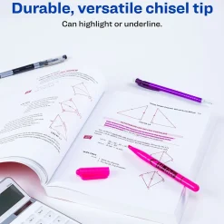 Avery Hi-Liter Stick Highlighters, Chisel, Pink, Dozen (23592)