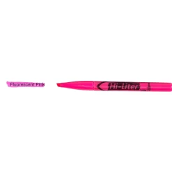 Avery Hi-Liter Stick Highlighters, Chisel, Pink, Dozen (23592)