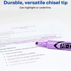 Avery Hi-Liter Tank Highlighter, Chisel Tip, Purple, Dozen (24060)