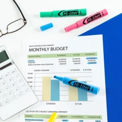 Avery Hi-Liter Tank Highlighter, Chisel Tip, Assorted, 4/Pack (17752)