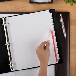 Avery Index Maker Extra-Wide Paper Dividers with Print & Apply Label Sheets, 8 Tabs, White (AVE11439)