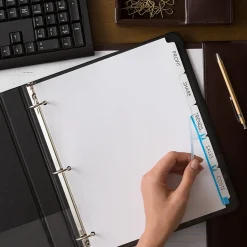 Avery Index Maker Paper Dividers with Print & Apply Label Sheets, 5 Tabs, White (11416)