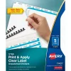 Avery Index Maker Paper Dividers with Print & Apply Label Sheets, 5 Tabs, White, 5 Sets/Pack (11431)