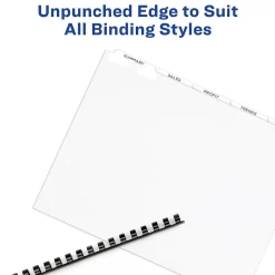 Avery Index Maker Paper Dividers with Print & Apply Label Sheets, 5 Tabs, White, 5 Sets/Pack (11431)