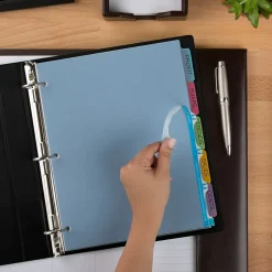 Avery Index Maker Plastic Dividers with Print & Apply Label Sheets, 5 Tabs, Multicolor, 5 Sets/Pack (12452)