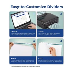 Avery Index Maker Print & Apply Dividers, 24-Tab, White, Set (13151)