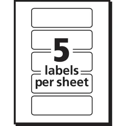 Avery Laser Color Coding Labels on 4" x 6" Sheets, 1" x 3", Assorted Colors, 200 Labels/Pack (5481)