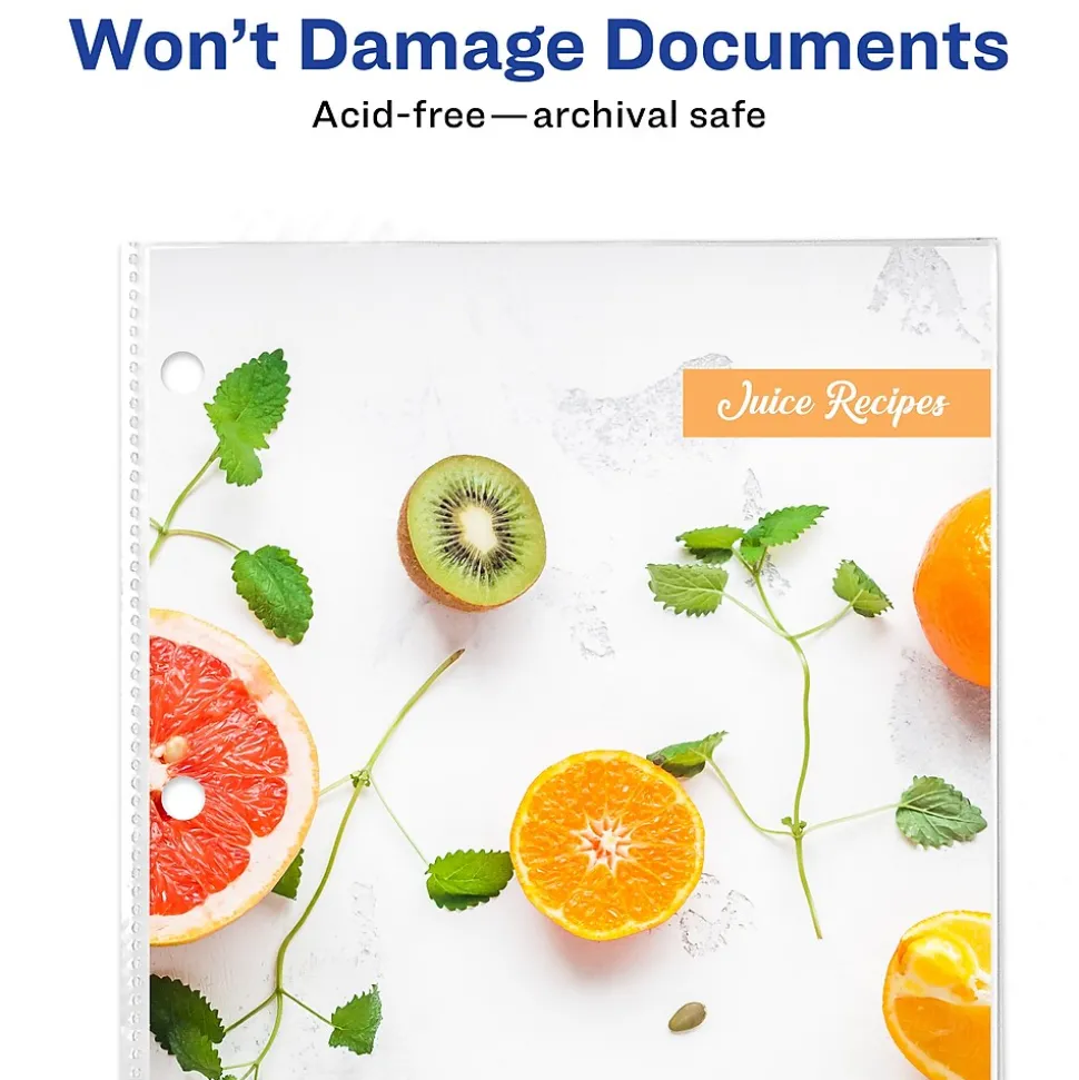 Avery Page Size Heavyweight Sheet Protectors, 8.5" x 11", Diamond Clear, 50/Box (74203)