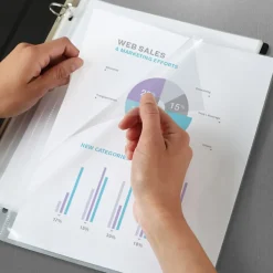 Avery Quick Load Non-Glare Heavyweight Sheet Protectors, 8.5" x 11", Clear, 50/Box(73803)