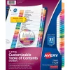 Avery Ready Index Table of Contents Pre-Printed Numeric Paper Divider, 31 Tabs, Multicolor, 1 Set (11129)