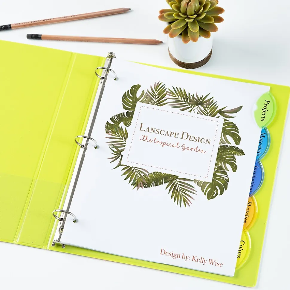 Avery Style Edge Insertable Plastic Dividers, 5-Tab, Assorted, 120/Carton