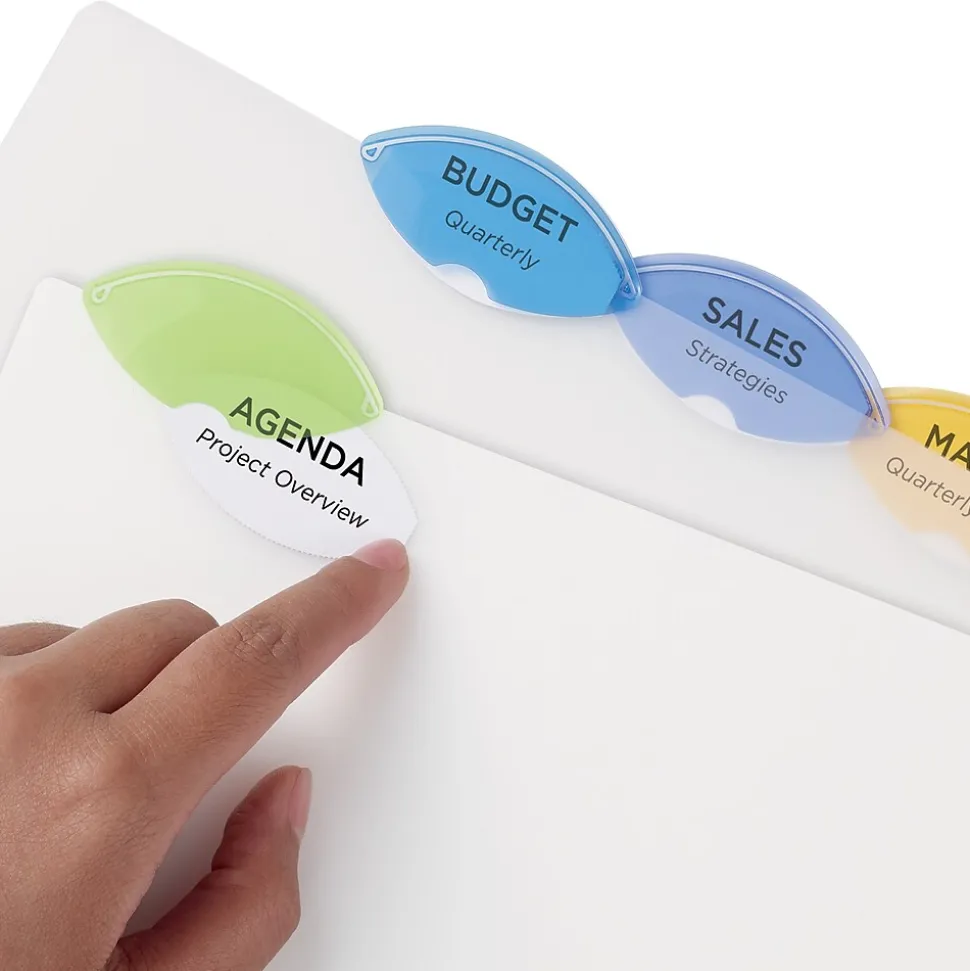 Avery Style Edge Insertable Plastic Dividers, 5-Tab, Assorted, 120/Carton