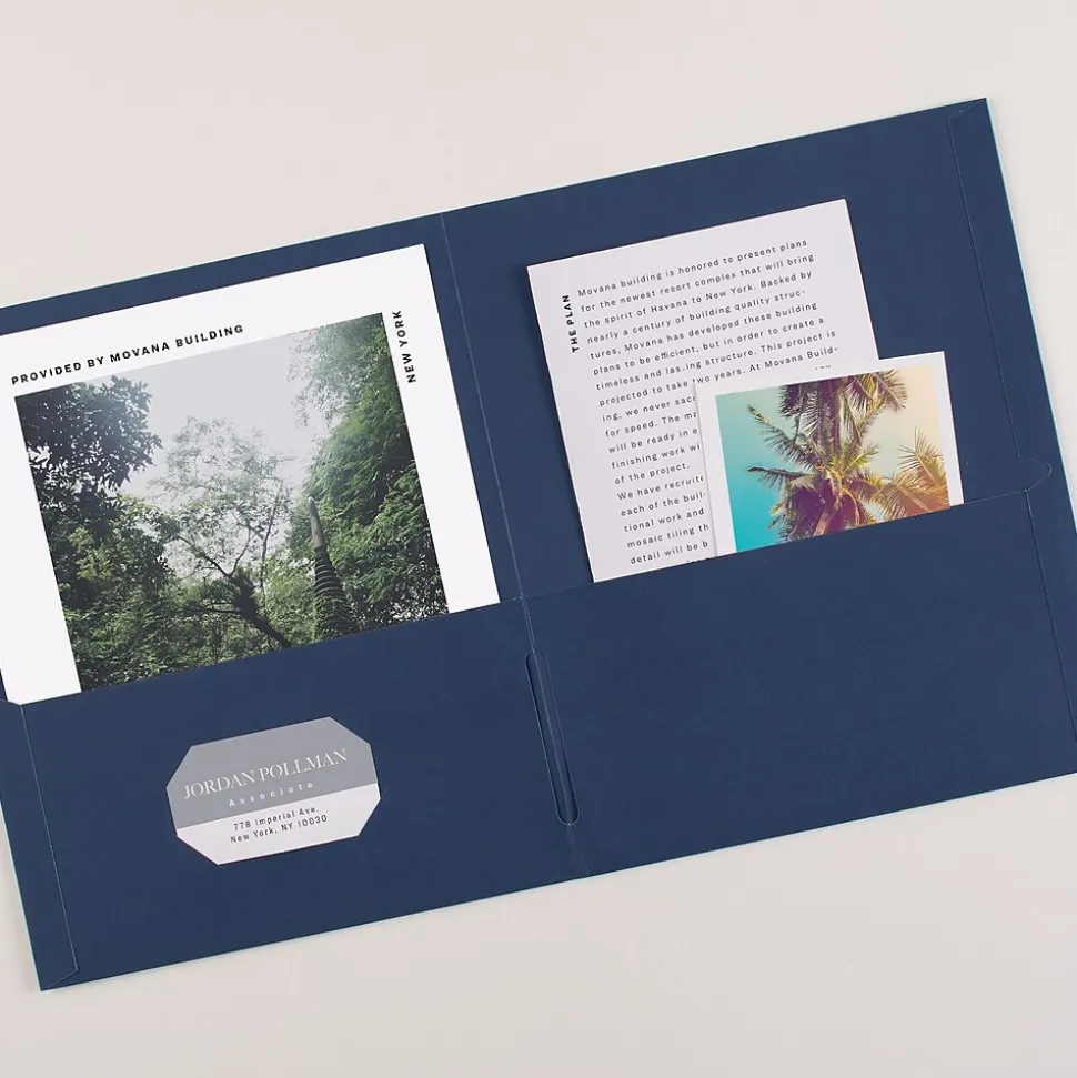 Avery Two-Pocket Folders, Dark Blue, 25/Box (47985)