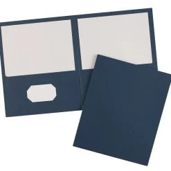 Avery Two-Pocket Folders, Dark Blue, 25/Box (47985)