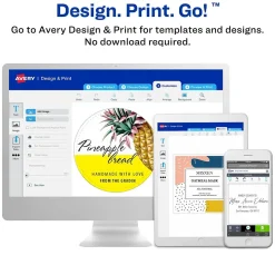 Avery Waterproof Laser/ Inkjet Wraparound Labels, 1.25