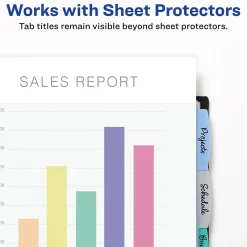 Avery Write & Erase Pocket Plastic Dividers, 5 Tabs, Multicolor (16176)