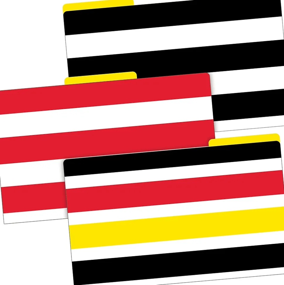 Barker Creek Buffalo Plaid & Wide Stripes Legal-Size File Folders, Multi-Design Set, 18/Set (BC3908)