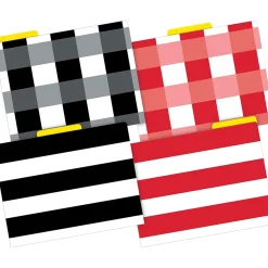 Barker Creek Buffalo Plaid & Wide Stripes File Folder, 1/3-Cut Tab, Letter Size, Assorted, 12/Pack (2011)