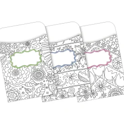 Barker Creek Color Me! Folder & Pocket Set, 1/3-Cut Tab, Letter Size, In My Garden, 42/Set (4409)