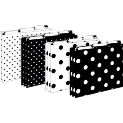 Barker Creek File Folder Set, 1/3-Cut Tab, Letter Size, Black & White Dot, 12/Pack (2004)