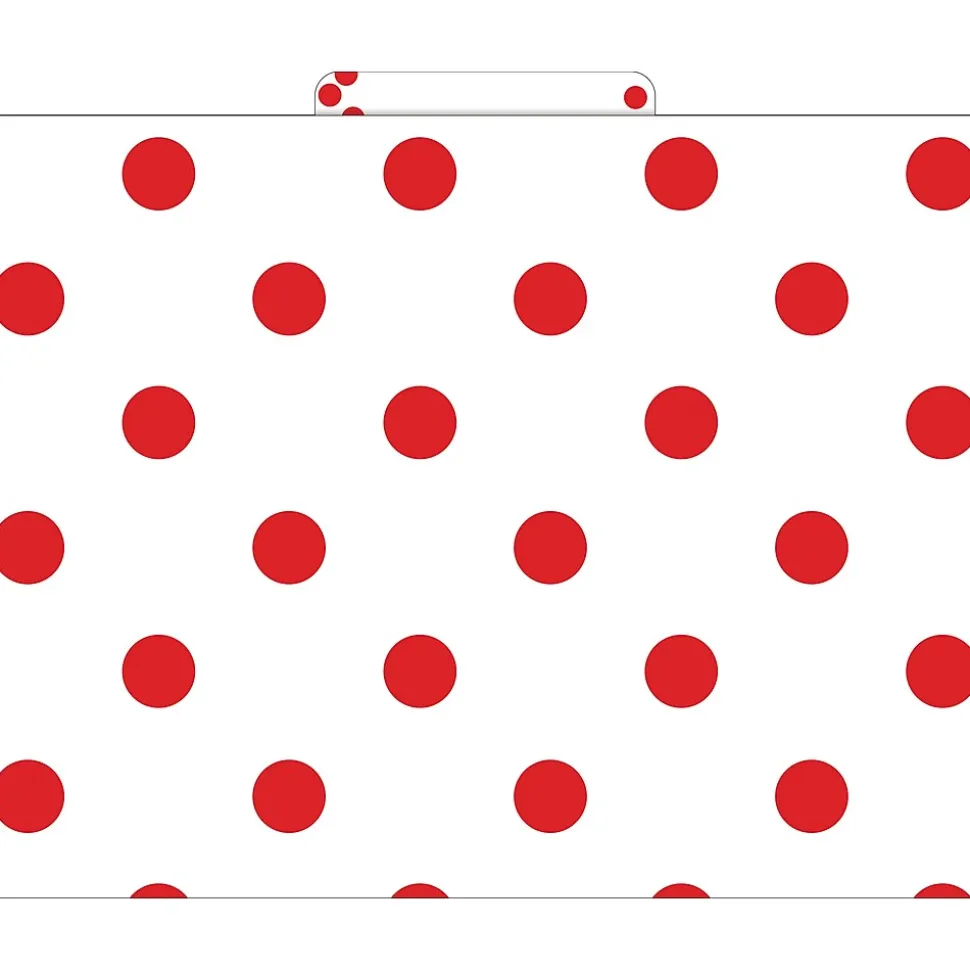 Barker Creek File Folder Set, 1/3-Cut Tab, Letter Size, Red & White Dot, 36/Set (4393)
