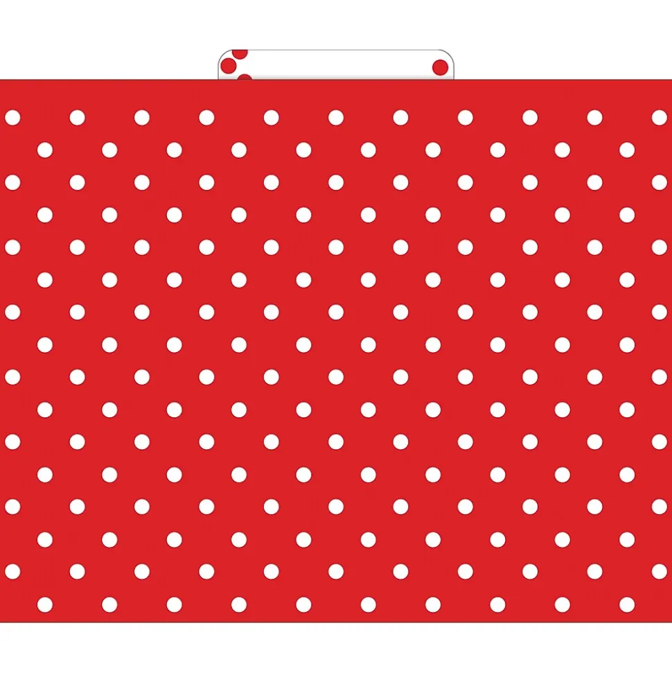 Barker Creek File Folder Set, 1/3-Cut Tab, Letter Size, Red & White Dot, 36/Set (4393)