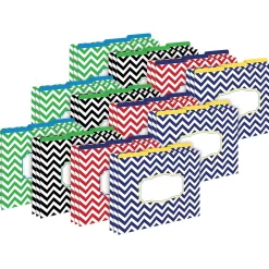 Barker Creek File Folder Set, 1/3-Cut Tab, Letter Size, Nautical Chevron, 36/Set (4385)
