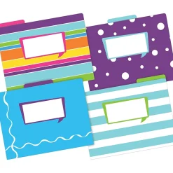 Barker Creek File Folder Set, 1/3-Cut Tab, Letter Size, Multicolored, 24/Set (4376)