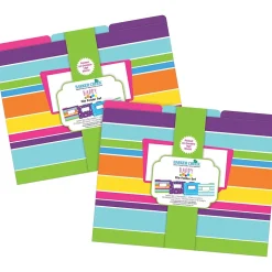 Barker Creek File Folder Set, 1/3-Cut Tab, Letter Size, Multicolored, 24/Set (4376)