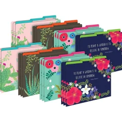 Barker Creek File Folder Set, 1/3-Cut Tab, Letter-Size, Petals & Prickles, 24/Set (4370)