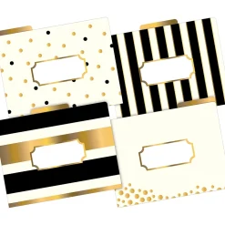 Barker Creek File Folder Set, 1/3-Cut Tab, Letter Size, Gold, 12/Pack (2001)