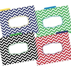 Barker Creek File Folder Set, 1/3-Cut Tab, Letter Size, Chevron, 24/Set (4135)