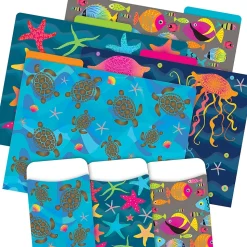 Barker Creek Folder & Pocket Set, 1/3-Cut Tab, Letter Size, Kai Ola, 42/Set (4420)