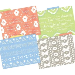 Barker Creek Thoughtfulness File Folders, 3-Tab, Letter Size, Assorted, 12/Pack (BC1307)