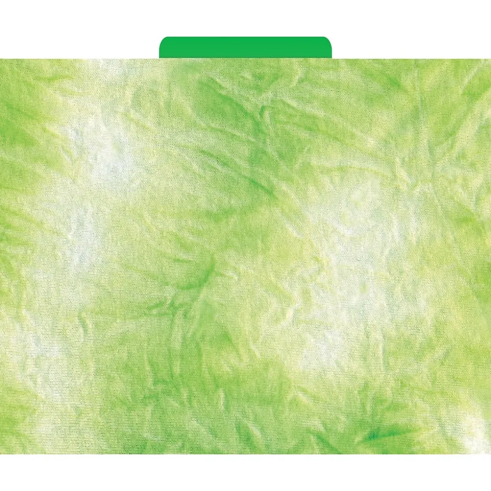 Barker Creek Tie-Dye and Ombré File Folders, 3-Tab, Letter Size, Assorted, 12/Pack (1346)