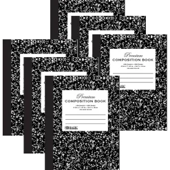 Bazic 1-Subject Composition Notebooks, College Ruled, 100 Sheets, Multicolor, 6/Bundle (BAZ5091-6)