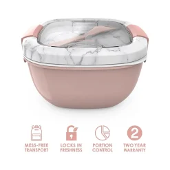 bentgo Salad Container, Blush Marble, 54 oz. (BGOSAL-M)