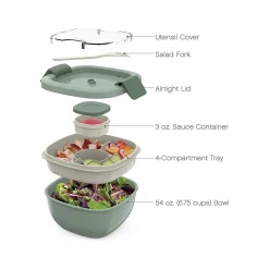 bentgo Salad Container, Khaki Green, 54 oz. (BGOSAL-KG)