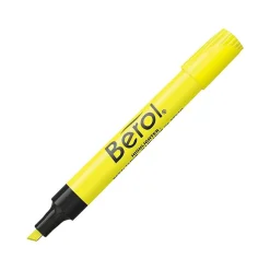 Berol Tank Highlighters, Chisel, Yellow, Dozen (64324)